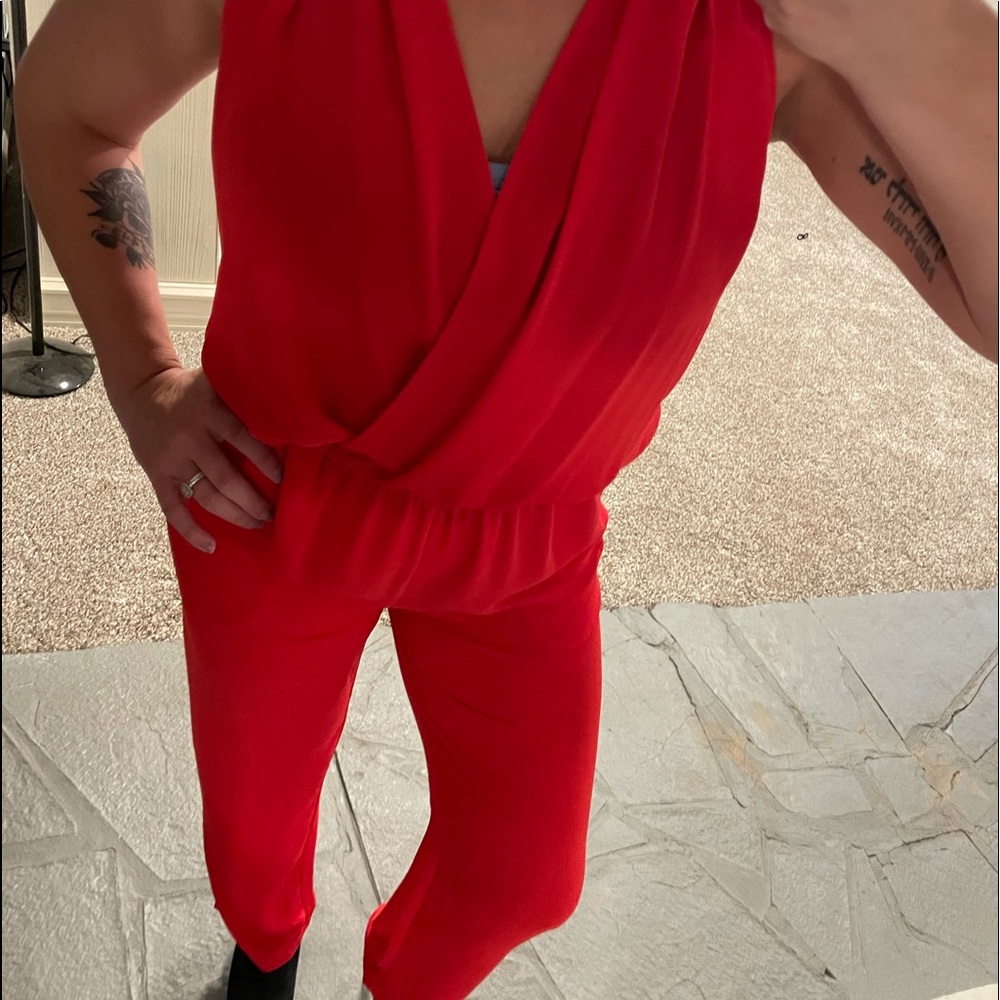Read BCBG one piece dressy jumpsuit